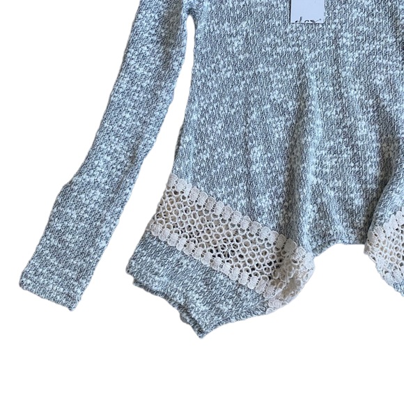 Girls Grey Sweater Top with Lacey Inserts - 10 Years old - Picture 4 of 6